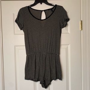 brown stripped romper